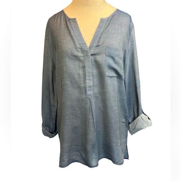 Joie Cotton Chambray top - Picture 1 of 3